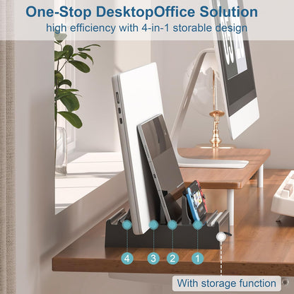 Vertical Laptop Stand, Adjustable 4 in 1 ABS