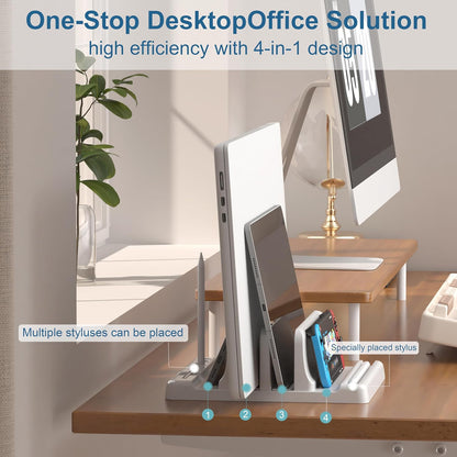 Vertical Laptop Stand, Adjustable 4 in 1 ABS