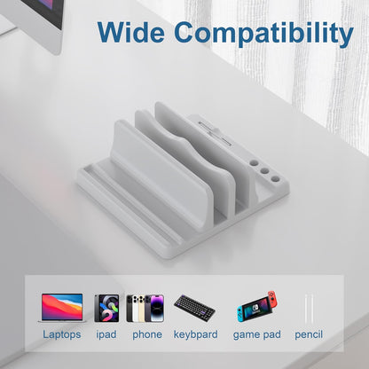 Vertical Laptop Stand, Adjustable 4 in 1 ABS