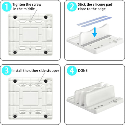 Vertical Laptop Stand, Adjustable 4 in 1 ABS