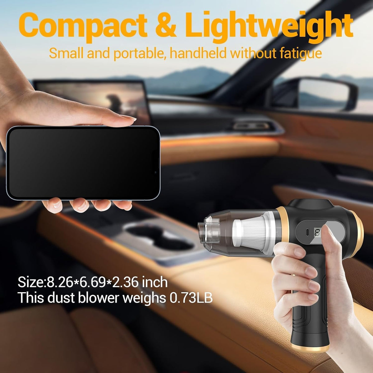 Portable Car Vacuum Cordless Mini Handheld Vacuums Cleaner