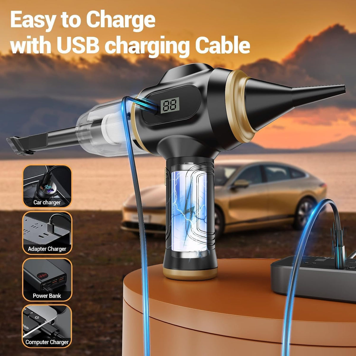 Portable Car Vacuum Cordless Mini Handheld Vacuums Cleaner