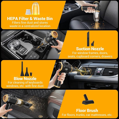 Portable Car Vacuum Cordless Mini Handheld Vacuums Cleaner