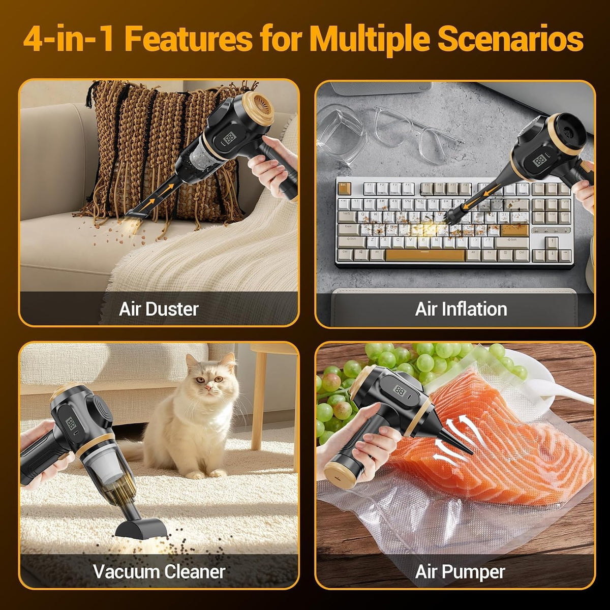 Portable Car Vacuum Cordless Mini Handheld Vacuums Cleaner