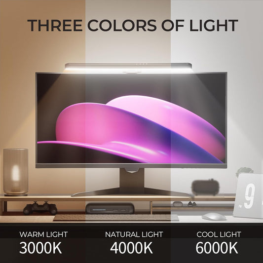 Monitor Light Bar Curved, RGB Backlight, Computer Screen Lamp