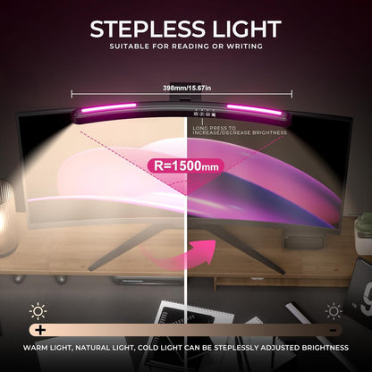 Monitor Light Bar Curved, RGB Backlight, Computer Screen Lamp