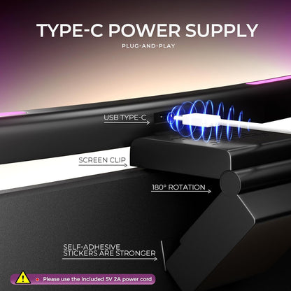 Monitor Light Bar Curved, RGB Backlight, Computer Screen Lamp
