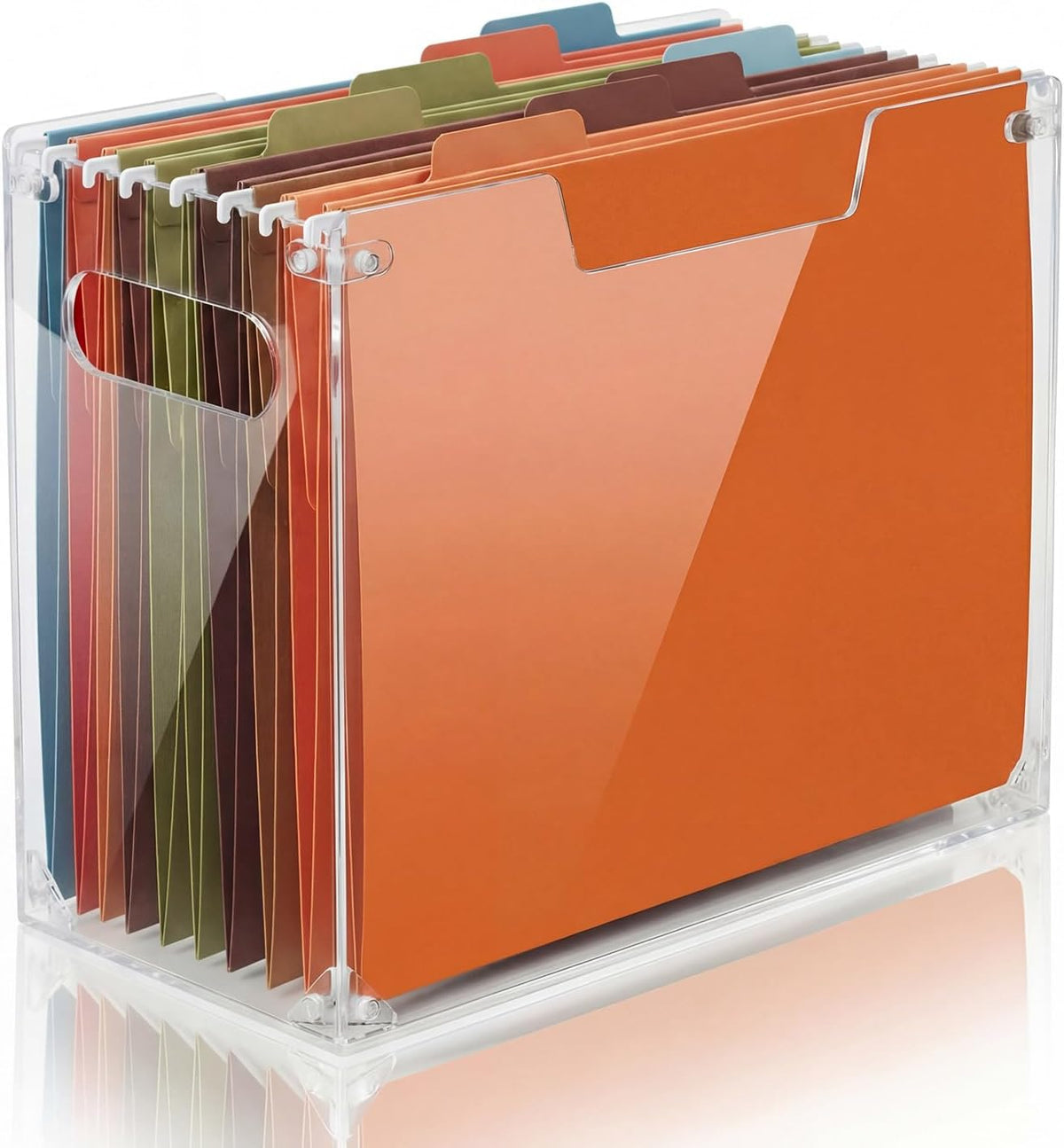 1 Pack Acrylic File Organizer, Letter, 12.2"L x 5.51"W x 9.84"H