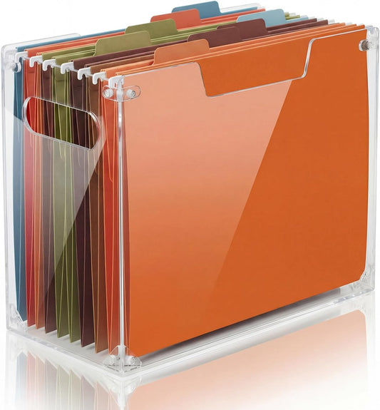 1 Pack Acrylic File Organizer, Letter, 12.2"L x 5.51"W x 9.84"H