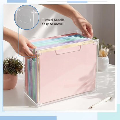 1 Pack Acrylic File Organizer, Letter, 12.2"L x 5.51"W x 9.84"H