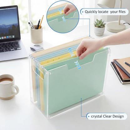 1 Pack Acrylic File Organizer, Letter, 12.2"L x 5.51"W x 9.84"H