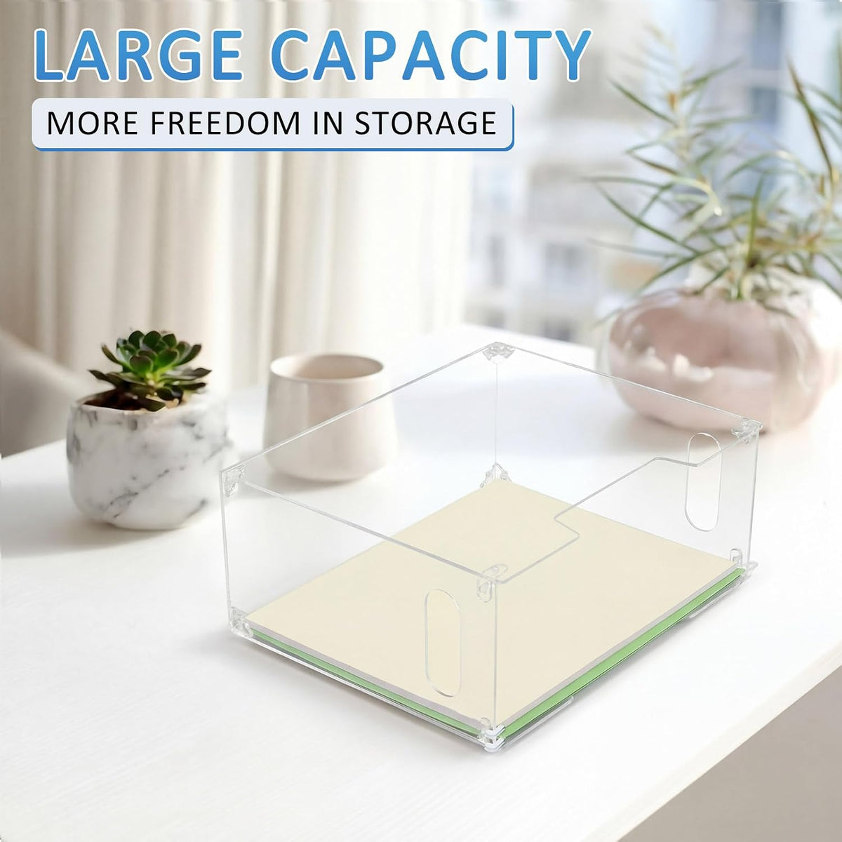 1 Pack Acrylic File Organizer, Letter, 12.2"L x 5.51"W x 9.84"H