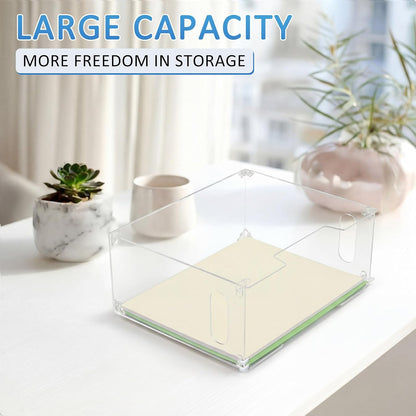 1 Pack Acrylic File Organizer, Letter, 12.2"L x 5.51"W x 9.84"H