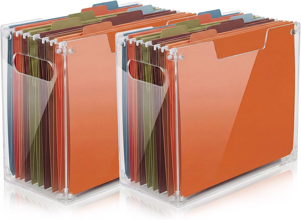 1 Pack Acrylic File Organizer, Letter, 12.2"L x 5.51"W x 9.84"H