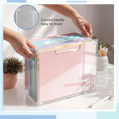 1 Pack Acrylic File Organizer, Letter, 12.2"L x 5.51"W x 9.84"H