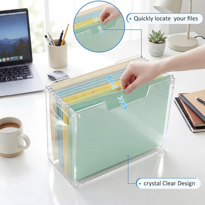 1 Pack Acrylic File Organizer, Letter, 12.2"L x 5.51"W x 9.84"H