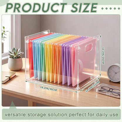 1 Pack Acrylic File Organizer, Letter, 12.2"L x 5.51"W x 9.84"H