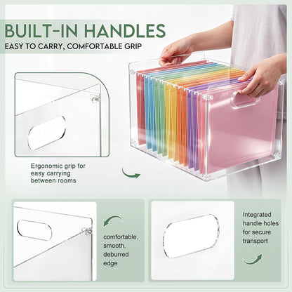 1 Pack Acrylic File Organizer, Letter, 12.2"L x 5.51"W x 9.84"H