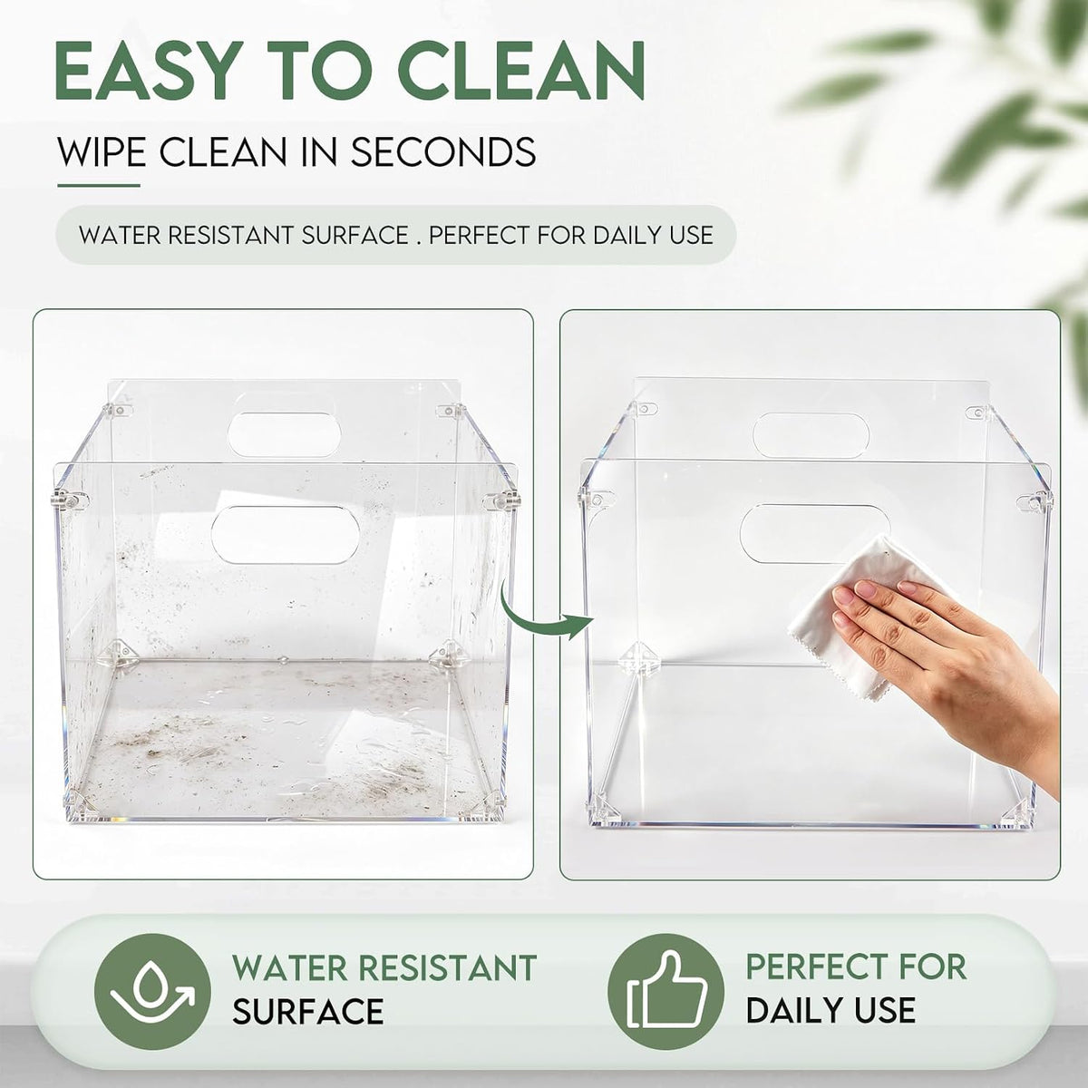 1 Pack Acrylic File Organizer, Letter, 12.2"L x 5.51"W x 9.84"H