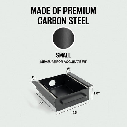 Under Desk Drawer Slide Out Attachment - Carbon Steel Undermount Table Drawer with Cable Management, Pull Out Add-On Storage for Office & Standing Desks (13" x 8" x 2.8")