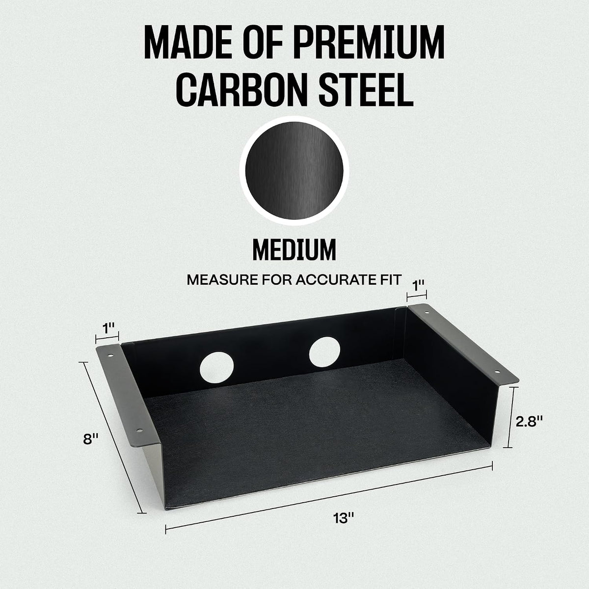 Under Desk Drawer Slide Out Attachment - Carbon Steel Undermount Table Drawer with Cable Management, Pull Out Add-On Storage for Office & Standing Desks (13" x 8" x 2.8")