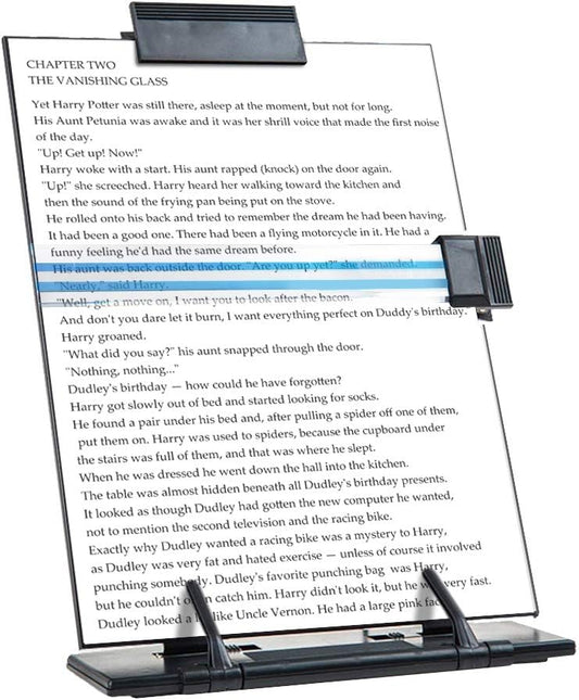 Resulzon Paper Stand Document Holder with 7 Adjustable Positions, Paper Holder Stand for Desk When Typing for Reading A4 Letter, Books, Receipts, Sheet Music, Textbooks