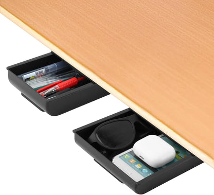 2 Pack Under Desk Drawer, Slide Out Drawer Attachment