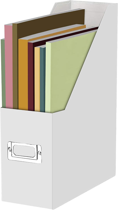 Fiberboard Magazine File with PVC Laminate, 12.25 x 3.88 x 9.75 Inches, Black (SNS01565)