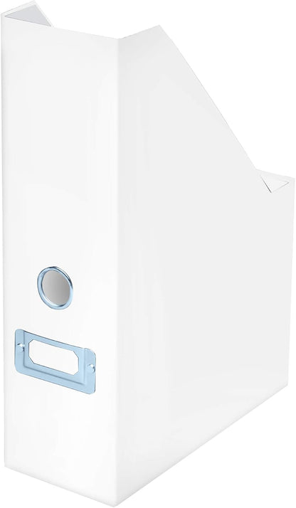 Fiberboard Magazine File with PVC Laminate, 12.25 x 3.88 x 9.75 Inches, Black (SNS01565)