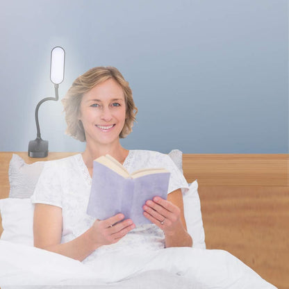 Desk Lamp Clip On Light-7W 2600mAH Flexible Gooseneck Battery Operated Rechargeable Reading Lamp with Clamp & Stepless Brightness for Desk,Piano,Bed Headboard and Computers