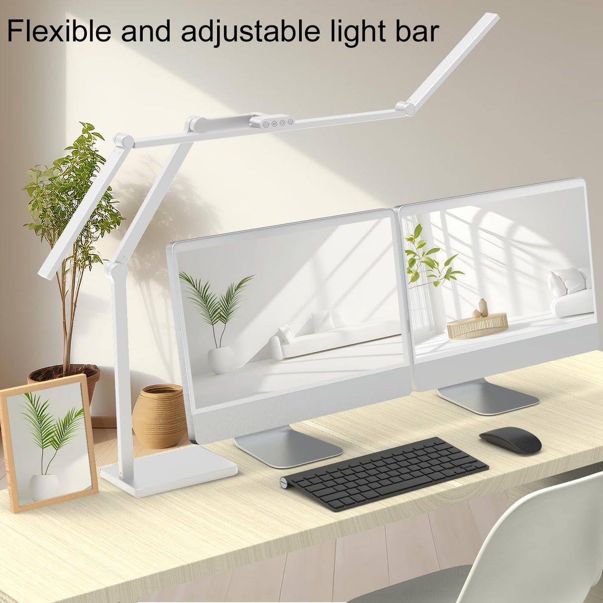 36W 3000LM Ultra Bright Architect Desk Lamp with Base, 47.4Inches Wide Tall Overhead Desk Light for Home Office, Dimmable Table Light with Remote for Desktop Working,Drafting,Reading