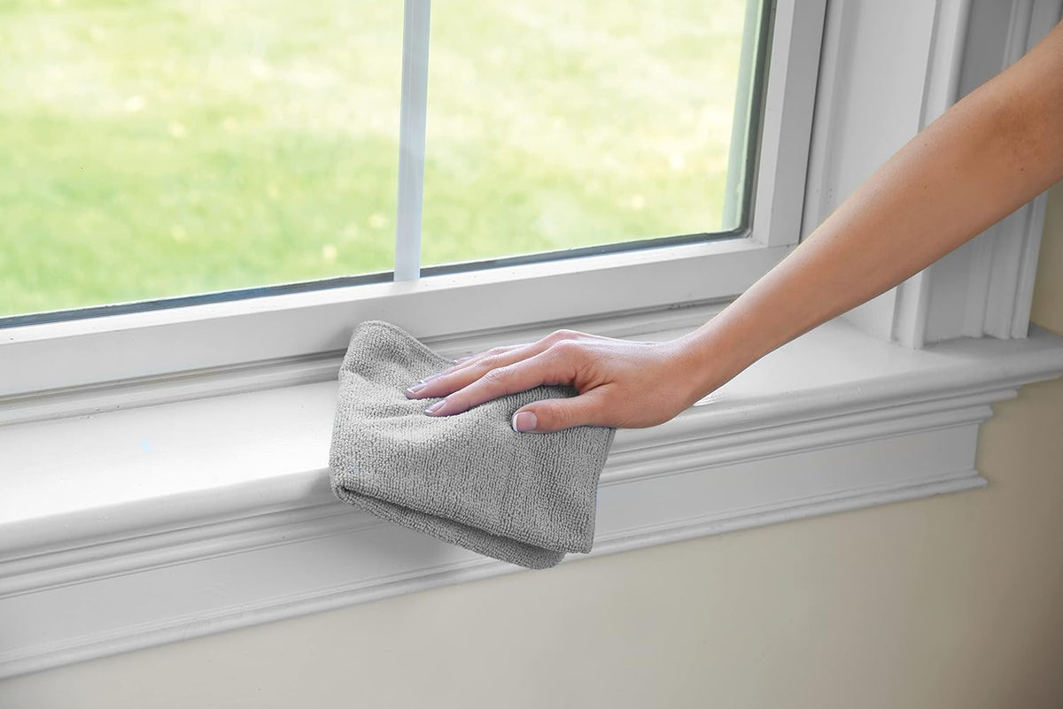 Microfiber Cloth Towels 14"x14" Non-Scratch Reusable/Washable for Cleaning/Wiping/Polishing for Home/Kitchen/Car