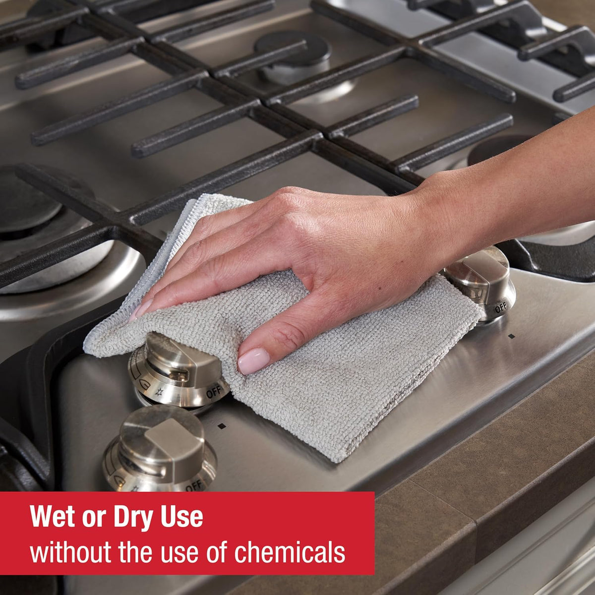 Microfiber Cloth Towels 14"x14" Non-Scratch Reusable/Washable for Cleaning/Wiping/Polishing for Home/Kitchen/Car