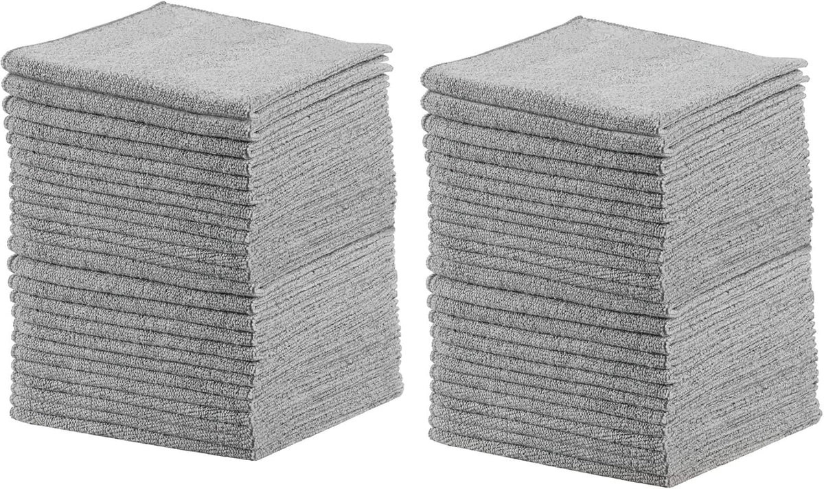 Microfiber Cloth Towels 14"x14" Non-Scratch Reusable/Washable for Cleaning/Wiping/Polishing for Home/Kitchen/Car