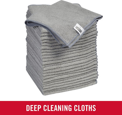 Microfiber Cloth Towels 14"x14" Non-Scratch Reusable/Washable for Cleaning/Wiping/Polishing for Home/Kitchen/Car