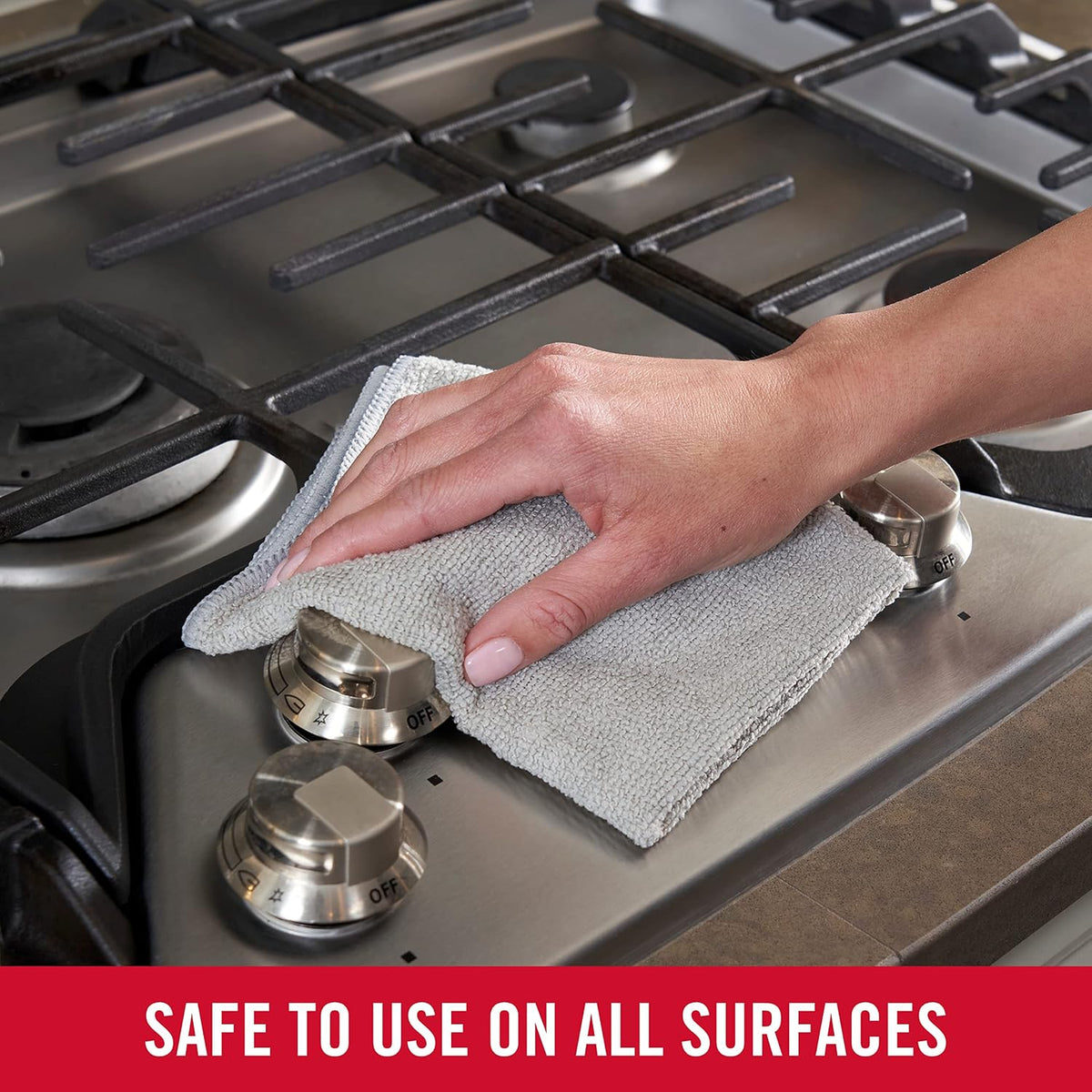 Microfiber Cloth Towels 14"x14" Non-Scratch Reusable/Washable for Cleaning/Wiping/Polishing for Home/Kitchen/Car