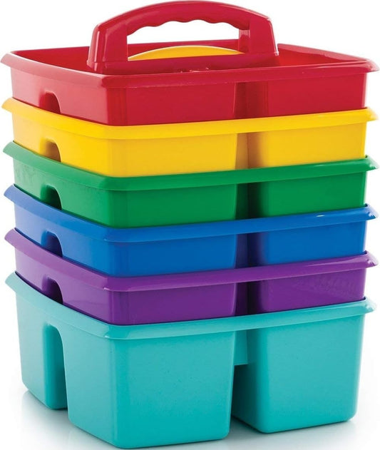 Classroom Caddy, 9.25 x 9.25 x 5.25 Inches, Assorted Colors, Color Assortment Will Vary, Case of 6 (00940U06C), Small Caddy