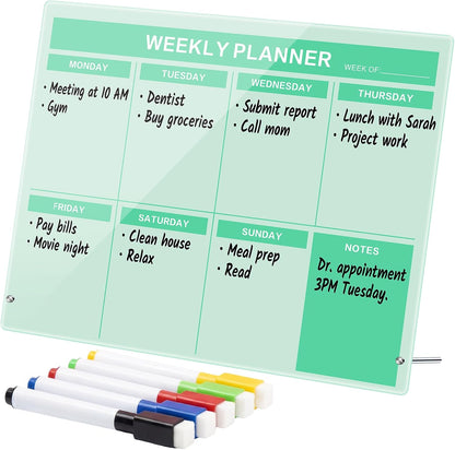 Desktop Weekly Planner Board, Sage Green