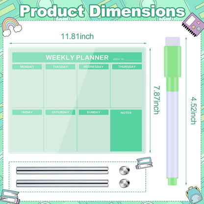 Desktop Weekly Planner Board, Sage Green