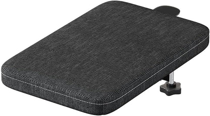 Foldable Armrest Desk Mount - Metal Support + Cushioned Pad for Wrist Relief, Ergonomic Workstation Accessory (Grey)