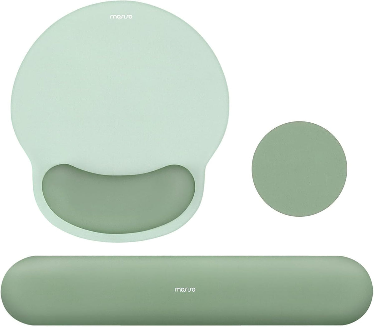 Wrist Rest Support for Mouse Pad&Keyboard Set, Antique Green