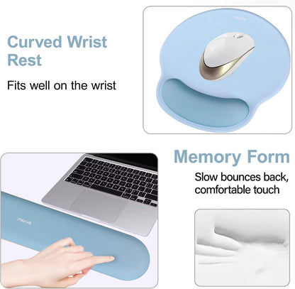 Wrist Rest Support for Mouse Pad&Keyboard Set, Antique Green