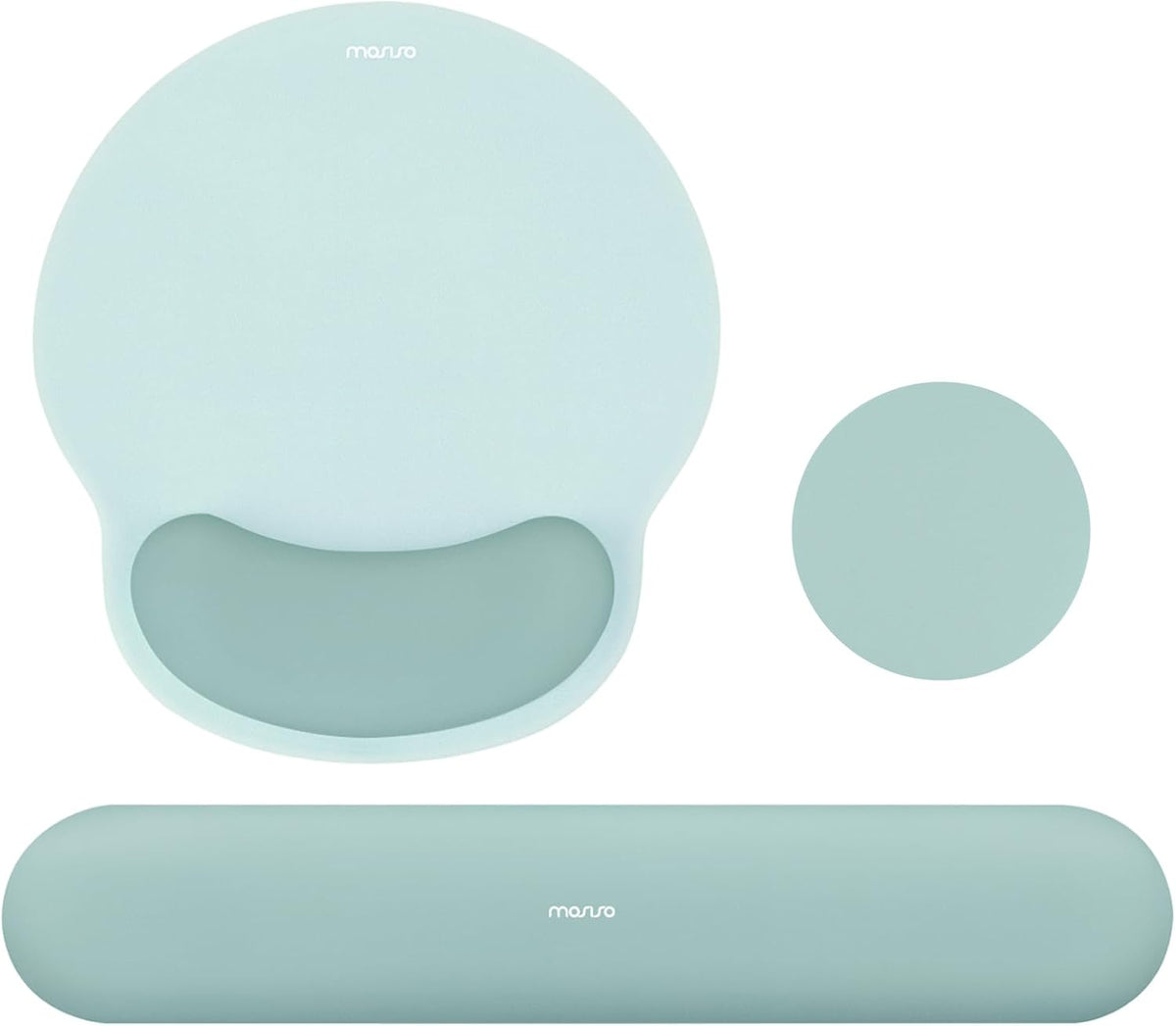 Wrist Rest Support for Mouse Pad&Keyboard Set, Antique Green