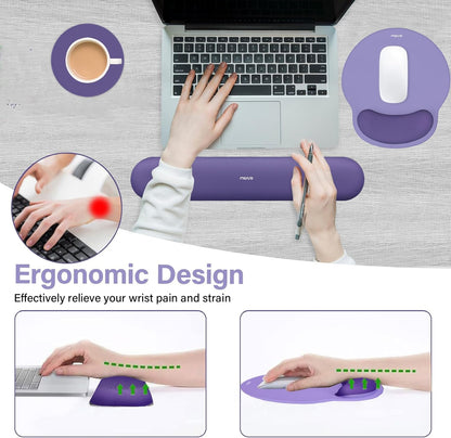 Wrist Rest Support for Mouse Pad&Keyboard Set, Antique Green