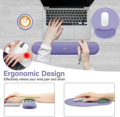 Wrist Rest Support for Mouse Pad&Keyboard Set, Antique Green