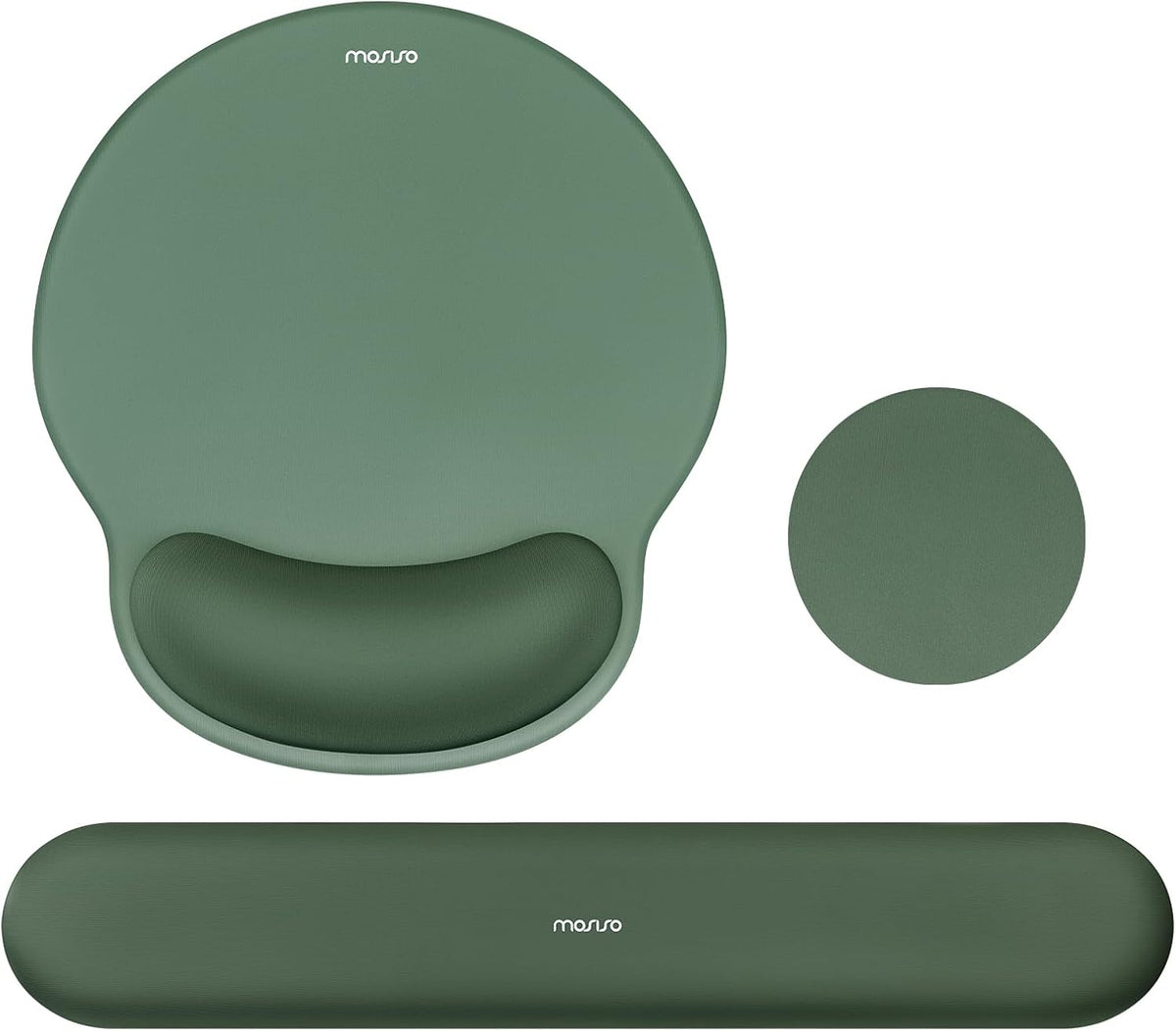 Wrist Rest Support for Mouse Pad&Keyboard Set, Antique Green
