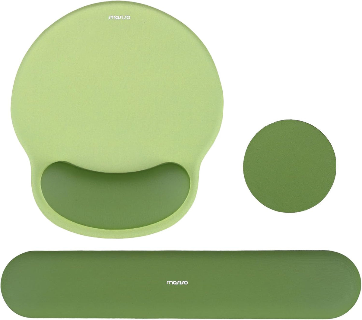 Wrist Rest Support for Mouse Pad&Keyboard Set, Antique Green