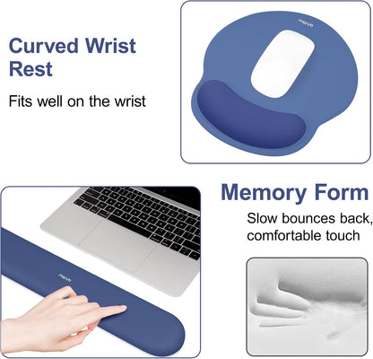 Wrist Rest Support for Mouse Pad&Keyboard Set, Antique Green