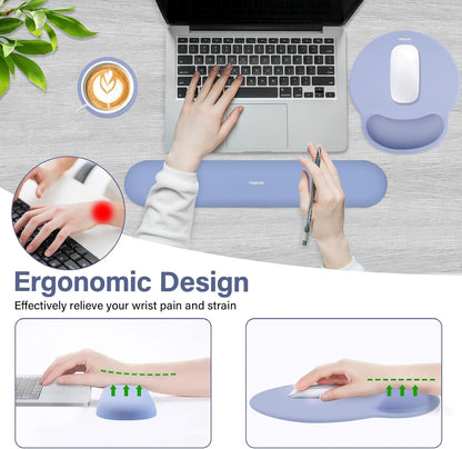Wrist Rest Support for Mouse Pad&Keyboard Set, Antique Green