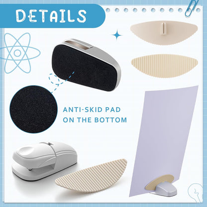 2 Pcs Paper Holder Stand for Typing Non-Slip Mat Desktop Folder Document Holder with Anti-Slip Pads Portable Copy Stand Desktop Clamp for A4 Paper Office Reading (White)